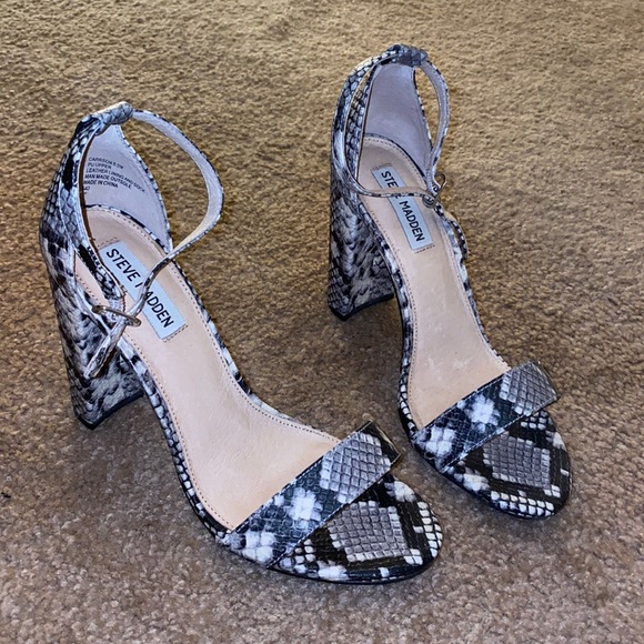 STEVE MADDEN Carrson Ankle-Strap Heels - Picture 1 of 6